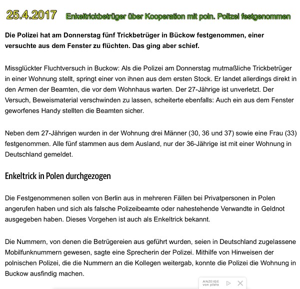Polizeierfolge 2017