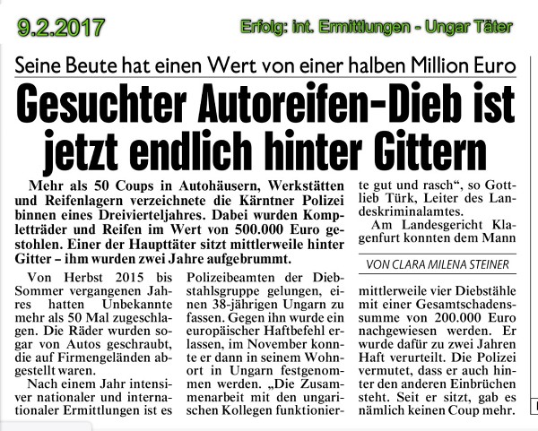 Polizeierfolge 2017