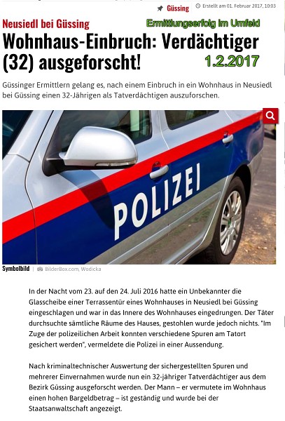 Polizeierfolge 2017